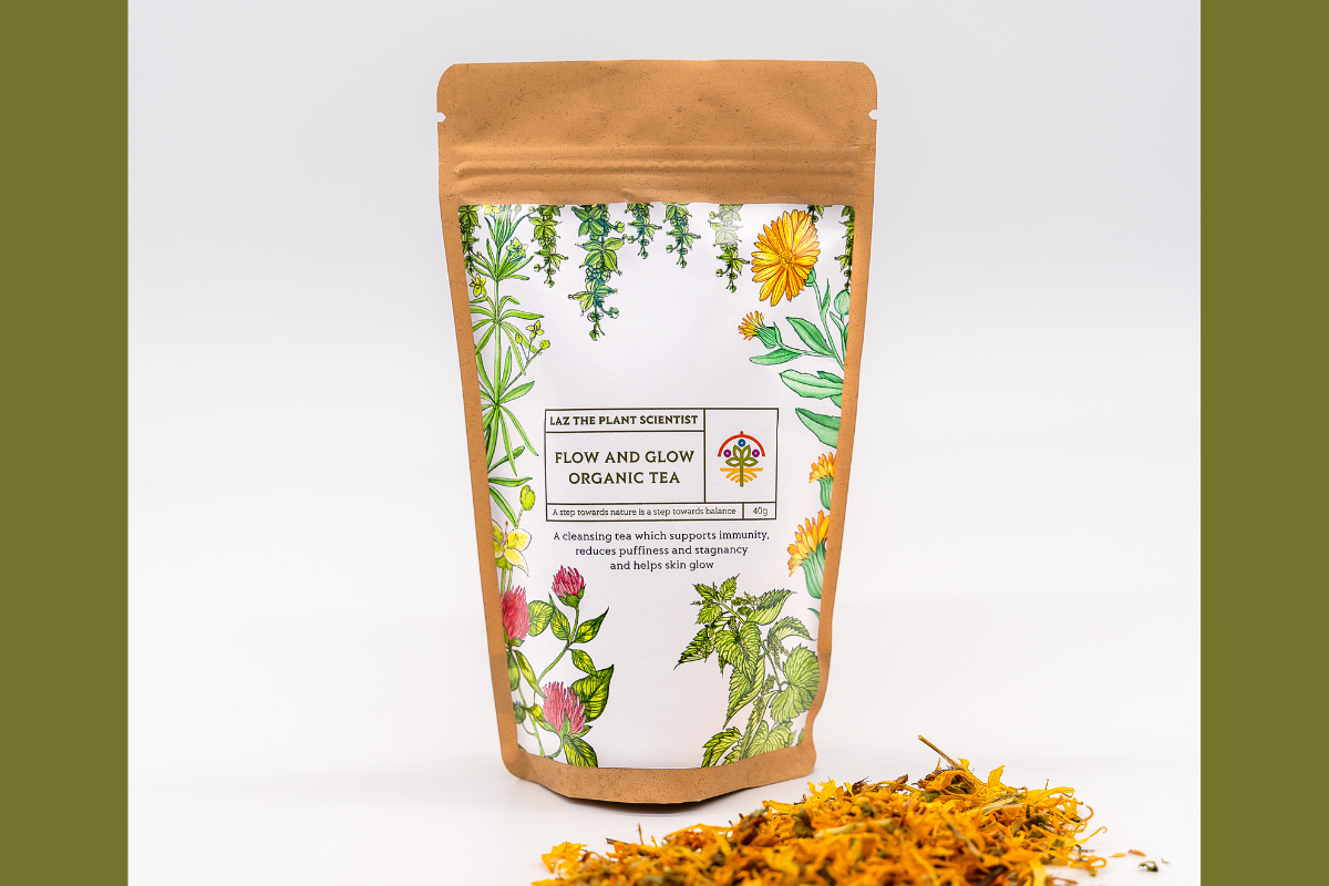 Laz The Plant Scientist Flow & Glow Organic Tea
