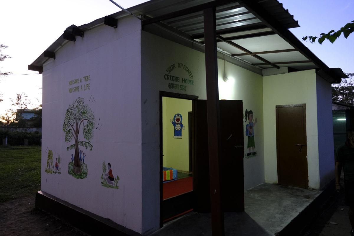 A tea garden creche built using Fairtrade premiums