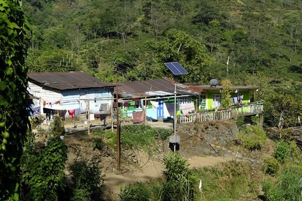 An image of solar lights that have been put in every village across the TPI gardens